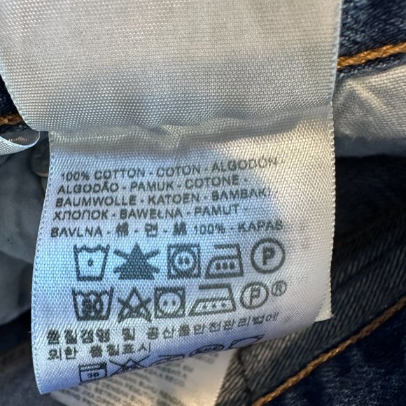 Levi's Jeans 501 CT Crop Taper Boyfriend Button Fly Boho Distress Artsy Size 32 - Picture 12 of 12